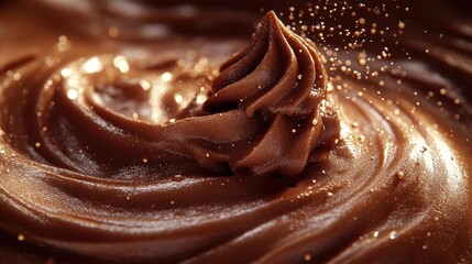 Silky chocolate blend forms a delicious swirl topped with rich frosting and sparkles