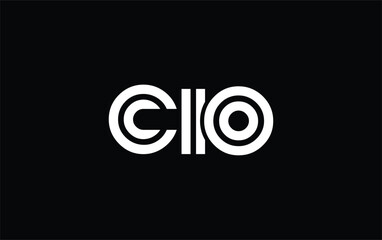 CIO Creative Unique Modern Letter Logo Design. Stylized logo featuring a unique letter design, presenting abstract minimalist aesthetics and modern appeal