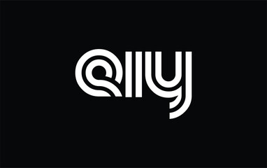 EIY Creative Unique Modern Letter Logo Design. Stylized logo featuring a unique letter design, presenting abstract minimalist aesthetics and modern appeal