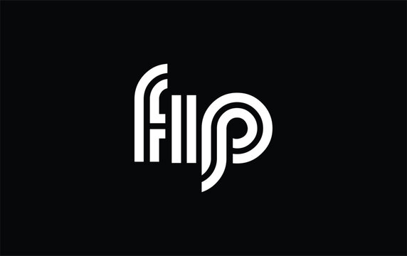 FIP Creative Unique Modern Letter Logo Design. Stylized logo featuring a unique letter design, presenting abstract minimalist aesthetics and modern appeal