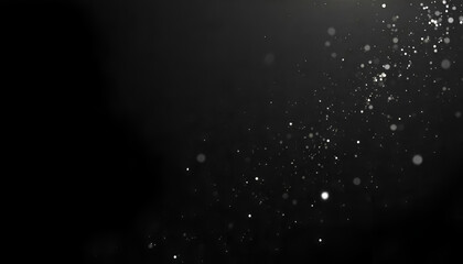 Obraz premium A serene black background highlighted by delicate white bouquet lights, creating a soft, glowing, and peaceful ambiance. 