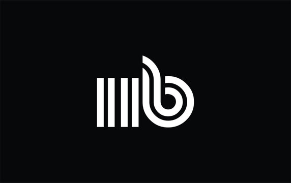 IIB Creative Unique Modern Letter Logo Design. Stylized logo featuring a unique letter design, presenting abstract minimalist aesthetics and modern appeal