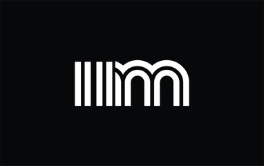 IIM Creative Unique Modern Letter Logo Design. Stylized logo featuring a unique letter design, presenting abstract minimalist aesthetics and modern appeal