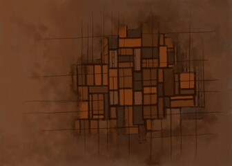 Abstract image for printing - digital painting. The picture is painted by hand on a tablet. © neurostructure