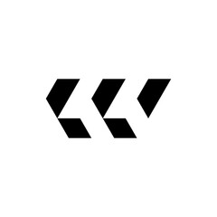 Obraz premium letter W logo