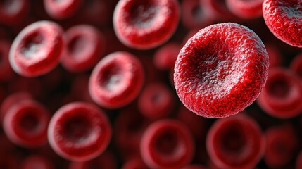 Red blood cells flow smoothly in the bloodstream, serving essential health functions