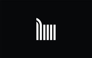 LII Creative Unique Modern Letter Logo Design. Stylized logo featuring a unique letter design, presenting abstract minimalist aesthetics and modern appeal