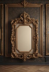 Intricate damask backdrop with assorted vintage frames ,  visual,  classic