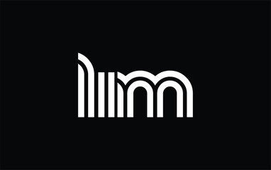 LIM Creative Unique Modern Letter Logo Design. Stylized logo featuring a unique letter design, presenting abstract minimalist aesthetics and modern appeal