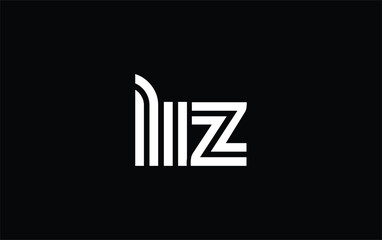 LIZ Creative Unique Modern Letter Logo Design. Stylized logo featuring a unique letter design, presenting abstract minimalist aesthetics and modern appeal