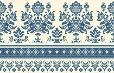 Ethnic Motifs Ikat floral paisley embroidery floral. ikat Saree Sarong oriental pattern traditional.Ikat embroidery style abstract embroidery design for texture,fabric,clothing,wrapping,decoration