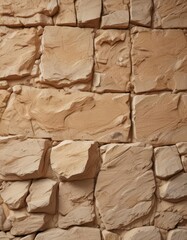 Abstract warm beige stone wall, deeply textured surface, rough,  material,  background,  building