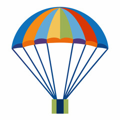 Parachute icon colorful parachute design against white background
