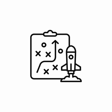 rocket launch strategy plan icon clip art preview