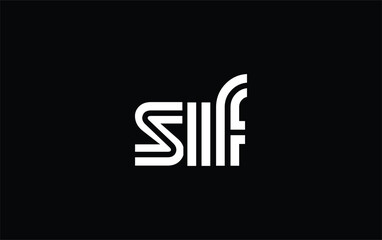 SIF Creative Unique Modern Letter Logo Design. Stylized logo featuring a unique letter design, presenting abstract minimalist aesthetics and modern appeal
