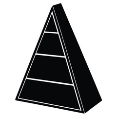 Corner Shelving Unit with Triangular Shape  