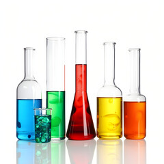 test tubes with colored liquid
