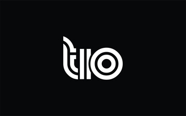 TIO Creative Unique Modern Letter Logo Design. Stylized logo featuring a unique letter design, presenting abstract minimalist aesthetics and modern appeal