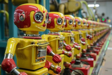 automatic robot vision sensor camera system in intelligence pcb factory