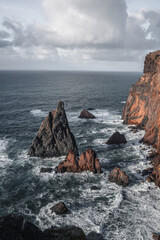 Beautiful coastline of Madeira landscape. 