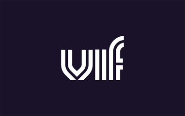VIF Creative Unique Modern Letter Logo Design. Stylized logo featuring a unique letter design, presenting abstract minimalist aesthetics and modern appeal