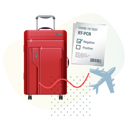 Mandatory PCR Coronavirus Test Report for Air Travel - Illustration