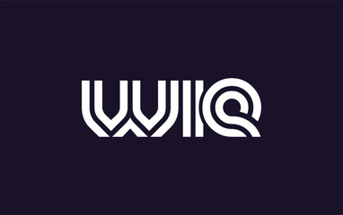 WIE Creative Unique Modern Letter Logo Design. Stylized logo featuring a unique letter design, presenting abstract minimalist aesthetics and modern appeal