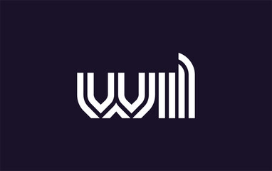 WIL Creative Unique Modern Letter Logo Design. Stylized logo featuring a unique letter design, presenting abstract minimalist aesthetics and modern appeal