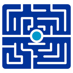 Hedge Maze Vector Icon