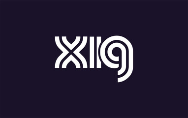 XIG Creative Unique Modern Letter Logo Design. Stylized logo featuring a unique letter design, presenting abstract minimalist aesthetics and modern appeal
