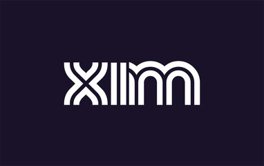 XIM Creative Unique Modern Letter Logo Design. Stylized logo featuring a unique letter design, presenting abstract minimalist aesthetics and modern appeal