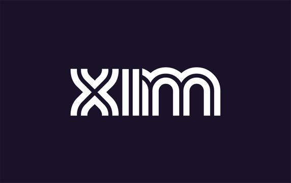 XIM Creative Unique Modern Letter Logo Design. Stylized logo featuring a unique letter design, presenting abstract minimalist aesthetics and modern appeal