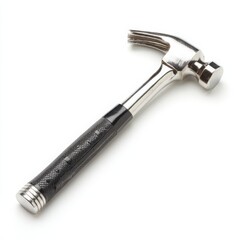 Claw hammer with grip handle isolated on white background