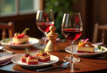 elegant wine glass gourmet food pairing display chic table setting culinary art, dining, chef, plate, vintage, ceramic, restaurant, presentation, appetizer