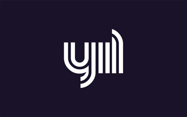 YIL Creative Unique Modern Letter Logo Design. Stylized logo featuring a unique letter design, presenting abstract minimalist aesthetics and modern appeal