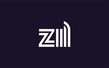 ZIL Creative Unique Modern Letter Logo Design. Stylized logo featuring a unique letter design, presenting abstract minimalist aesthetics and modern appeal