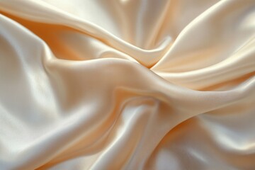 Obraz premium Draped beige silk fabric, luxurious, smooth, elegant, soft texture, subtle folds, gentle curves, delicate sheen.
