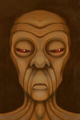 Alien creature, sketch - digital painting. The picture is painted by hand on a tablet. © neurostructure