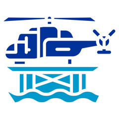 Offshore Platform Helicopter Icon