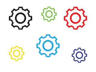 Simple Gear Icon with Upward Arrow, Representing Growth and Progress