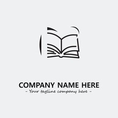 Book illustration black and white for logo company vector image
