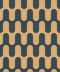 Seamless striped pattern with interlocking wavy lines. Modern and stylish design. Contemporary retro style. Abstract vector illustration for wrapping, textile, covers, printing, and wallpaper.