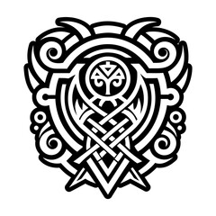 Naklejka premium A solid style icon of curved stelae tattoo