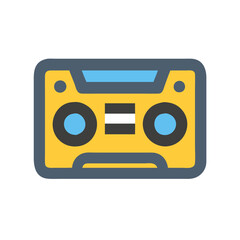  Creative Cassette Recorder Icon Design