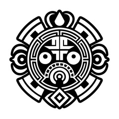 A solid style icon of duality symbol tattoo