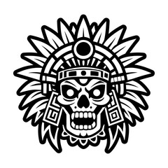 A solid style icon of mexican priest tattoo