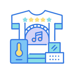  Concert Tour Merchandise Icon Design