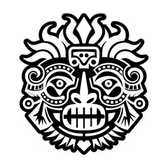 A glyph style icon of twin god symbol