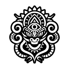 A filled style icon of vision serpent symbol