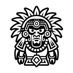 A filled style icon of ancient warrior tattoo